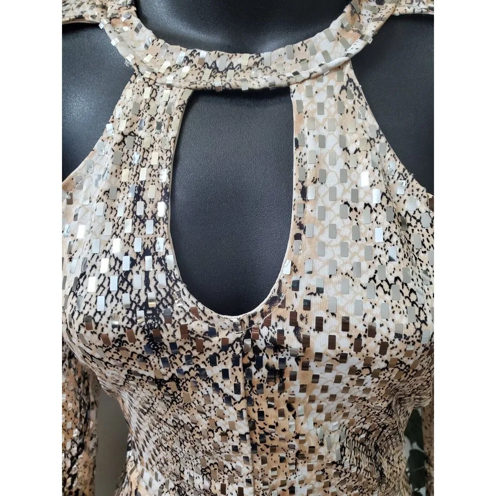 Touch Me Women's Multicolor Polyester Crew Neck Long Sleeve Casual Jumpsuit L Size M - Image 3