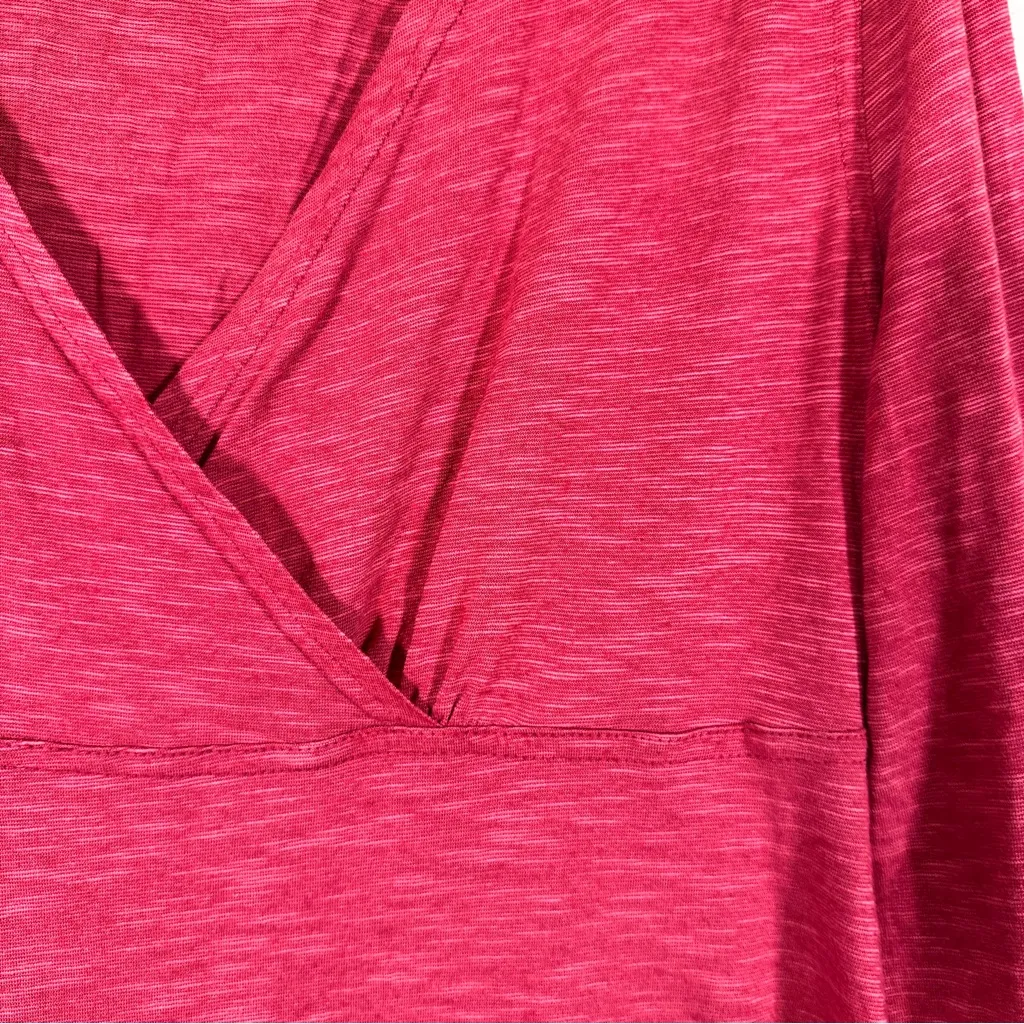 Horny Toad Burgundy Red Faux Wrap Mini Dress Womens L Athletic Gorpcore - Image 6