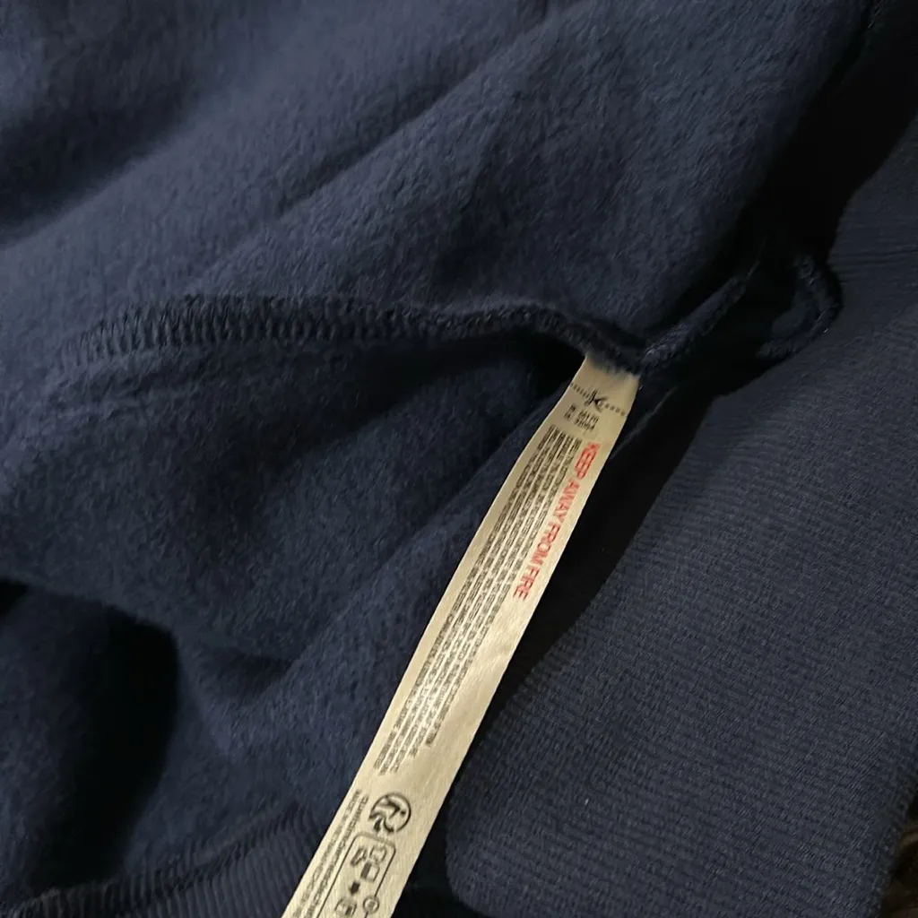 NEW FP Movement  Sweatshirt At Your Best Quarter Zip Hooded Blue Orange - Image 11