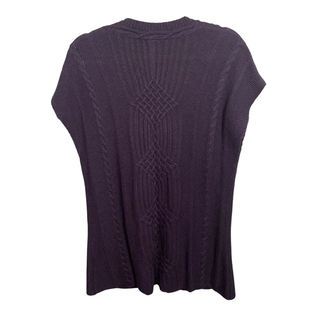 Whistles London Knit Sweater Cardigan Lambswool Cashmere Angora blend Purple Size L - Image 2