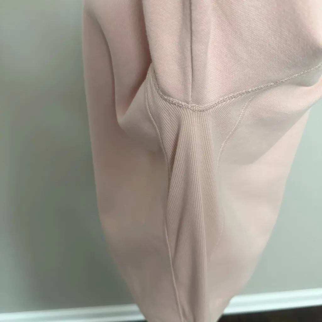 All In Motion Sweatshirt Cotton Fleece Crew Neck Mid Weight Lounge Athletic Pink - Image 5