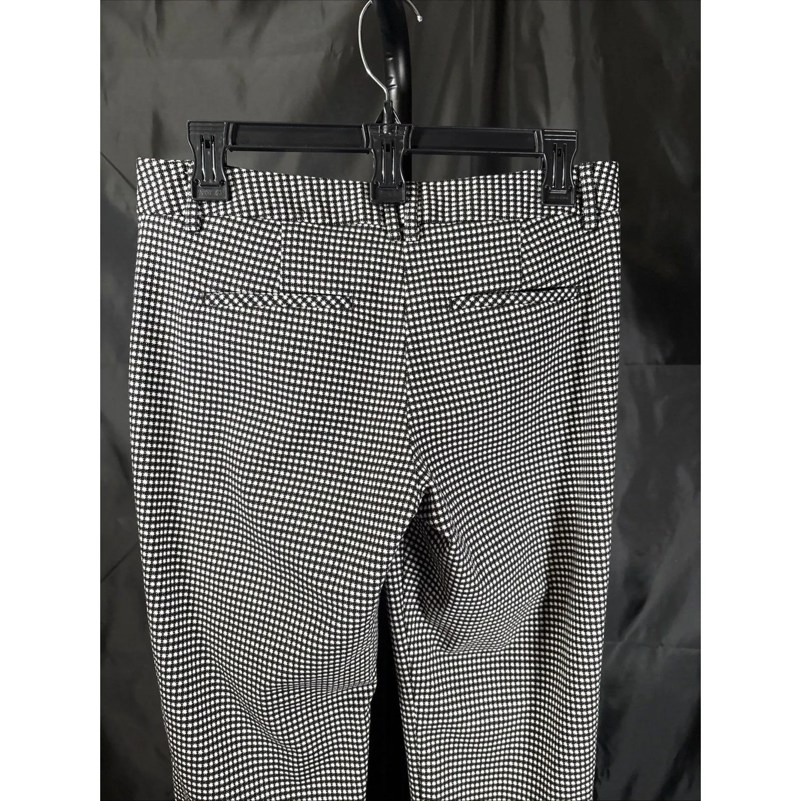 Express Women’s 2R Editor Black & White Twill Straight Ankle Dress Pants - - Image 7