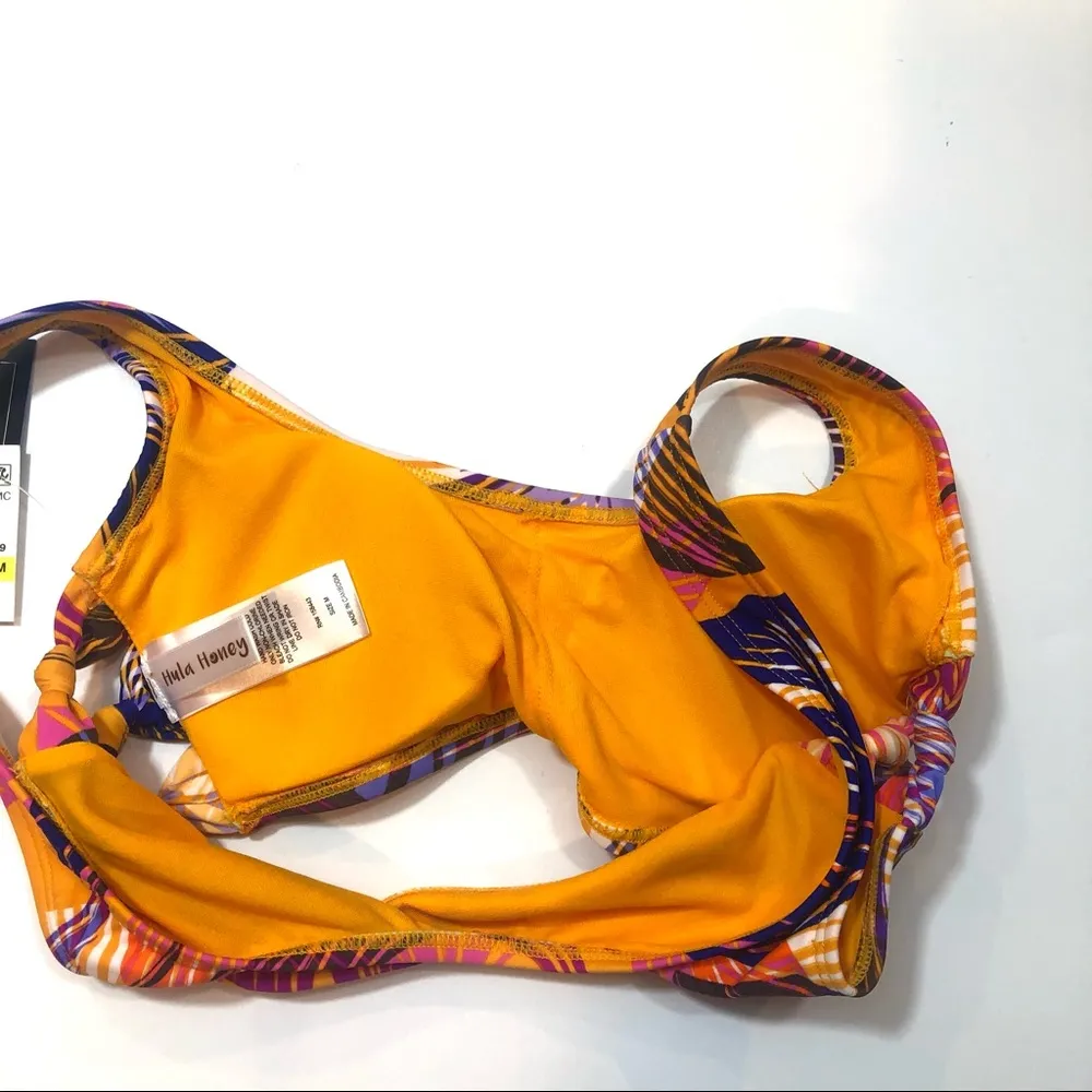 Hula Honey MULTI Palm  Side-Knot Bikini Swim Top - Image 8