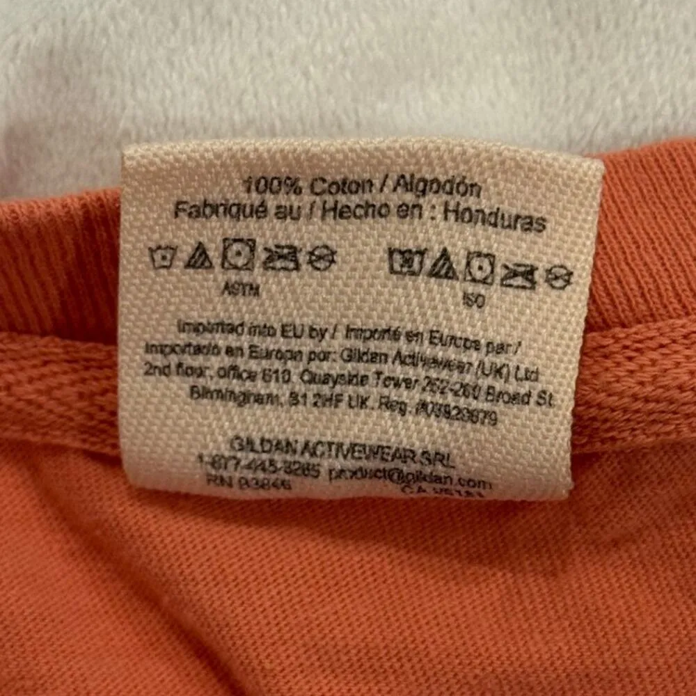 Sea Dog Short Sleeve Graphic Print Tee Shirt Cotton Orange Women's Size Medium - Image 7