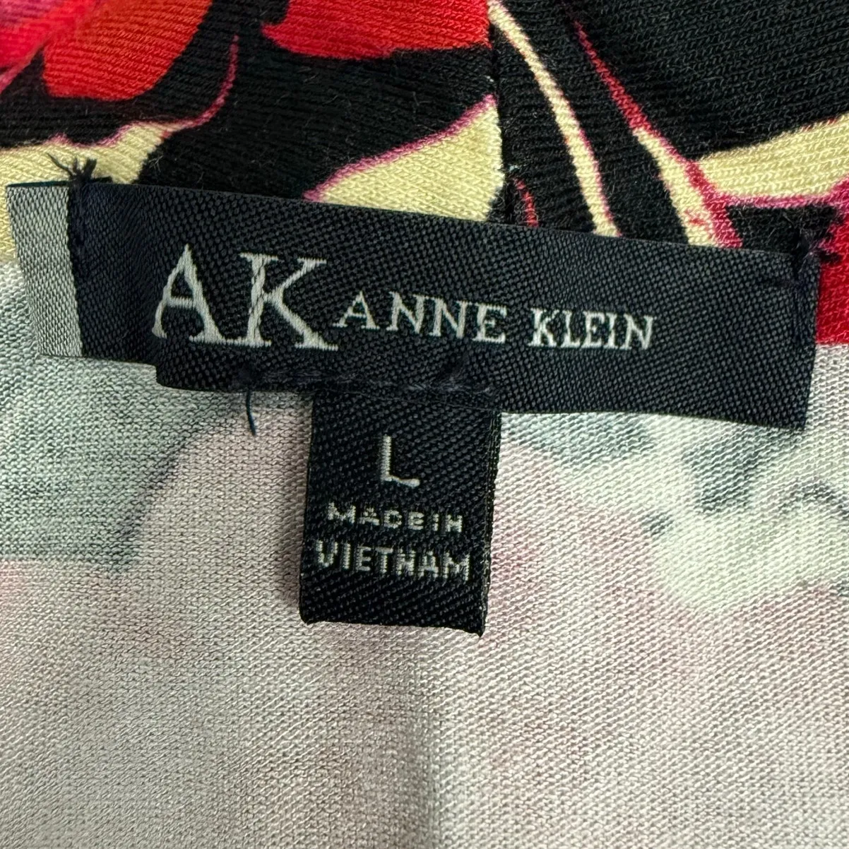 Anne Klein Floral Sleeveless Faux Wrap Dress V-Neck Midi Stretch Size Large NWOT - Image 9