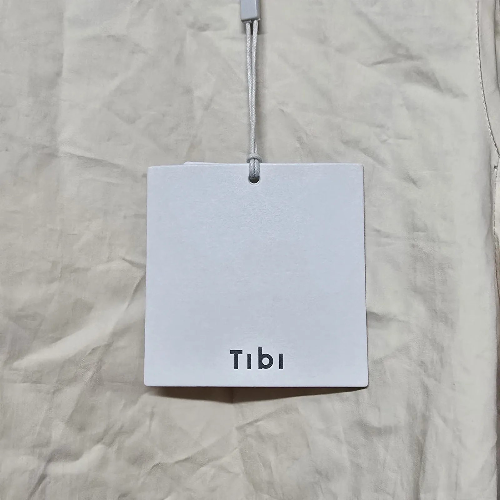 Tibi‎ Womens Size 12 Open Shoulder Long Sleeve Tunic Top Cream 100% Cotton NWT - Image 4