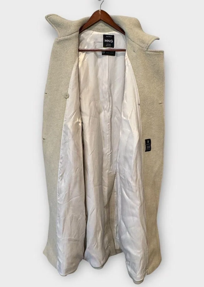 Mango  Manteco Wool Belted Oversize Wool Blend Coat Size Medium - Image 9