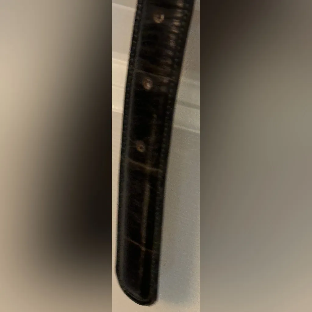 Anne Klein for Calderon Brownish Green Gold Leather Belt Women's Sz Medium - Image 3