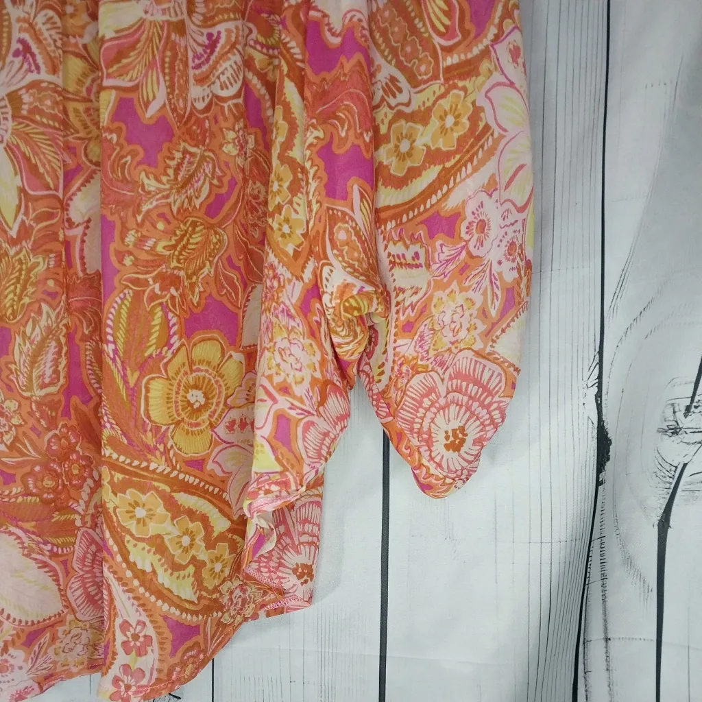 Vici Collection Maggie Floral Chiffon Button Up Shirt - Image 8