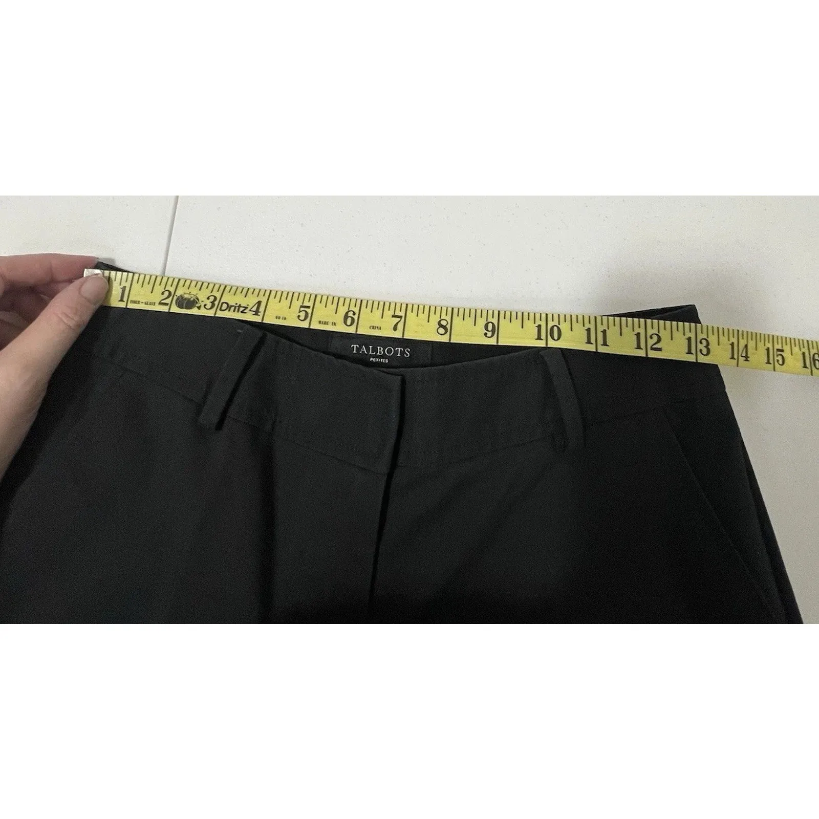 Talbots Woman’s Black Pleat Heritage Career Trouser Cotton Blend. Size 2P Short - Image 6