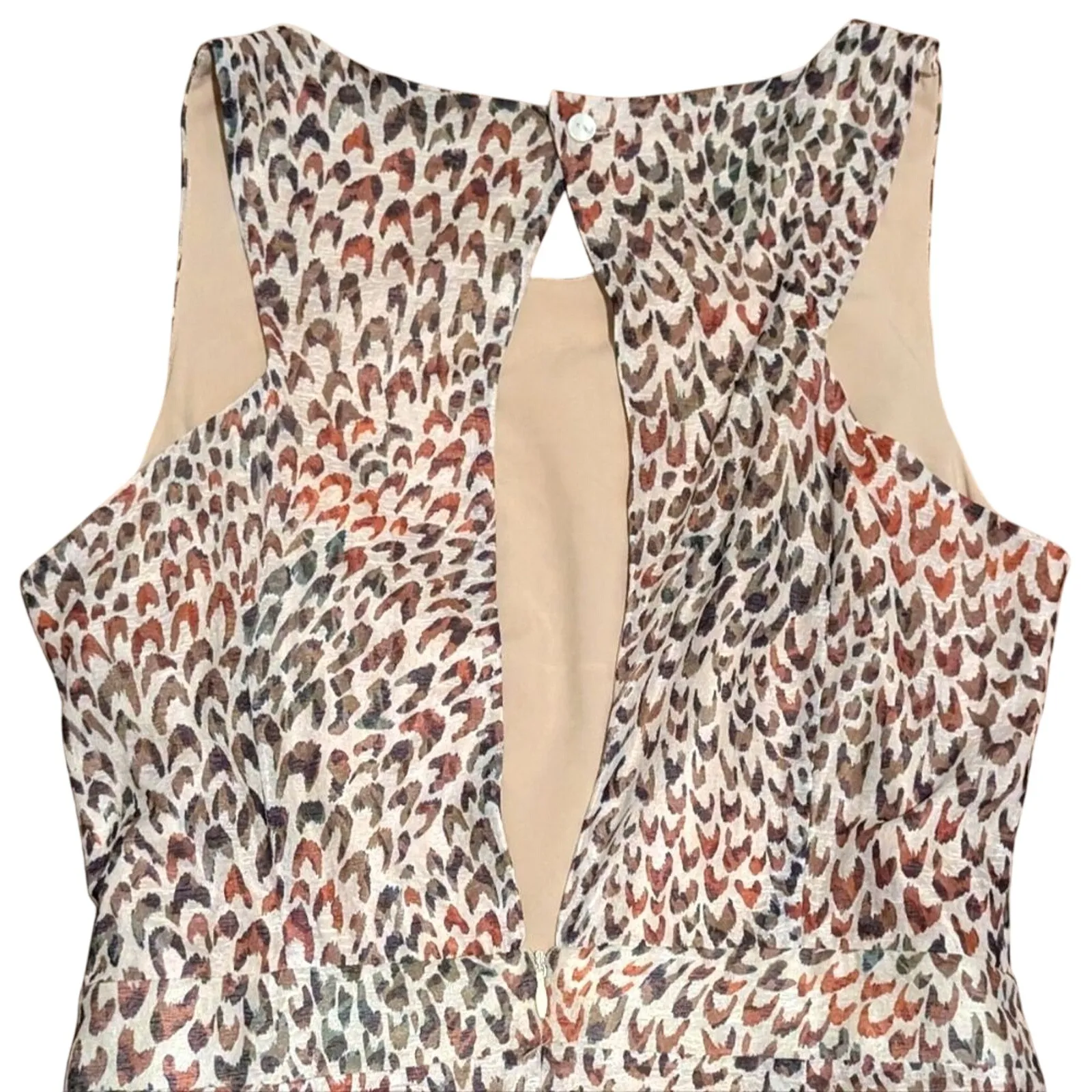 Molly Bracken Womens M Jumpsuit Outfit Tie Waist Wrap Wide Leg Dressy Leopard - Image 4