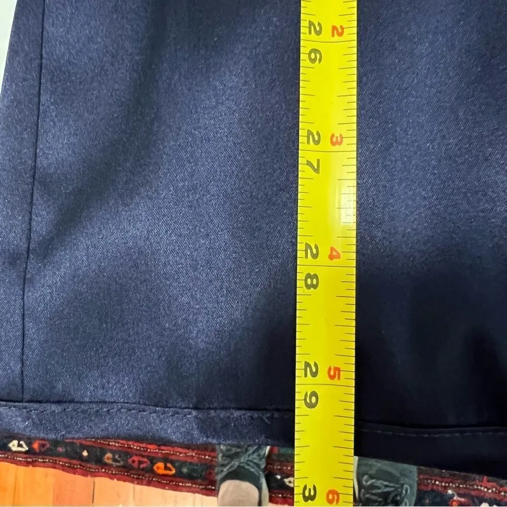 Ted Baker Pleated Silk Tunic Navy Blue Size Medium (Ted Baker Size 3) - Image 11