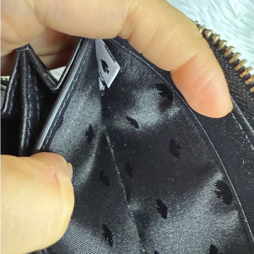 Kate Spade New York Glitter Black ZiP Around Wallet - Image 11