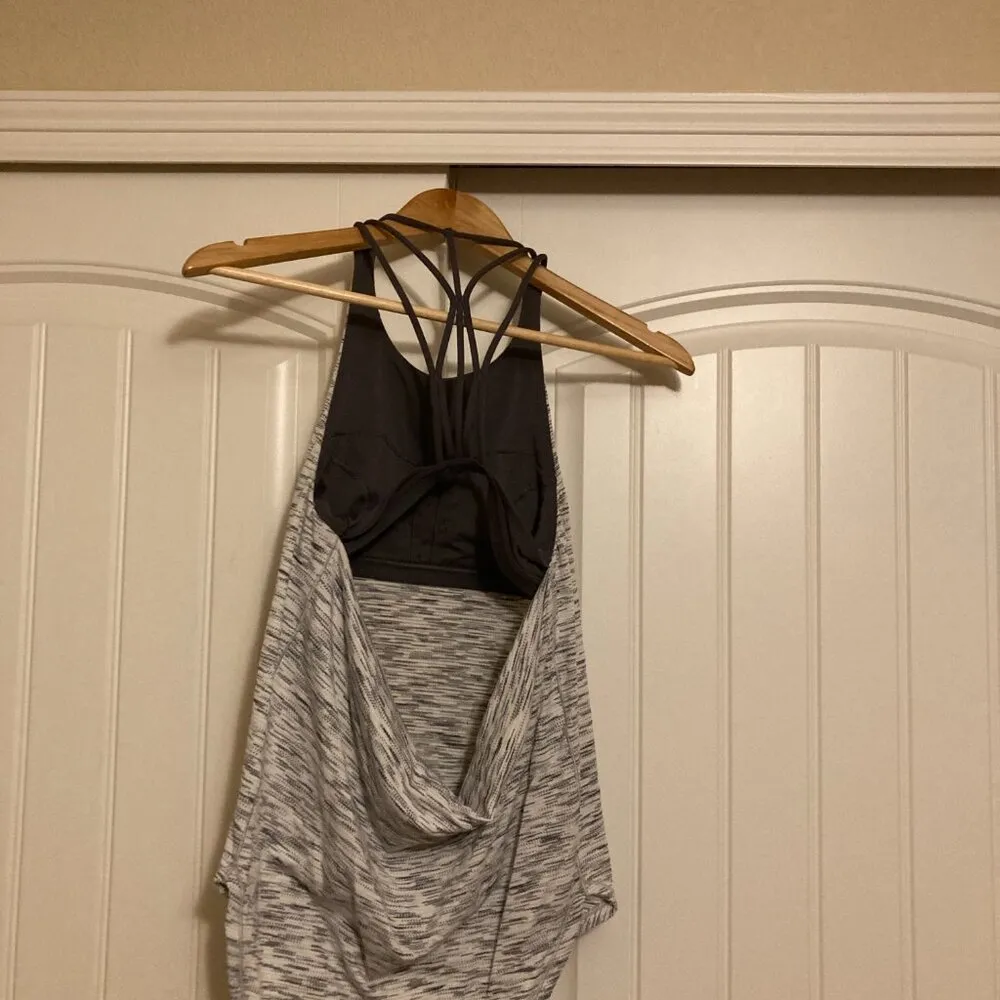 Lululemon Raise The Barre Tank Tiger Space Dye Black White / Dark Carbon Size 4 - Image 2