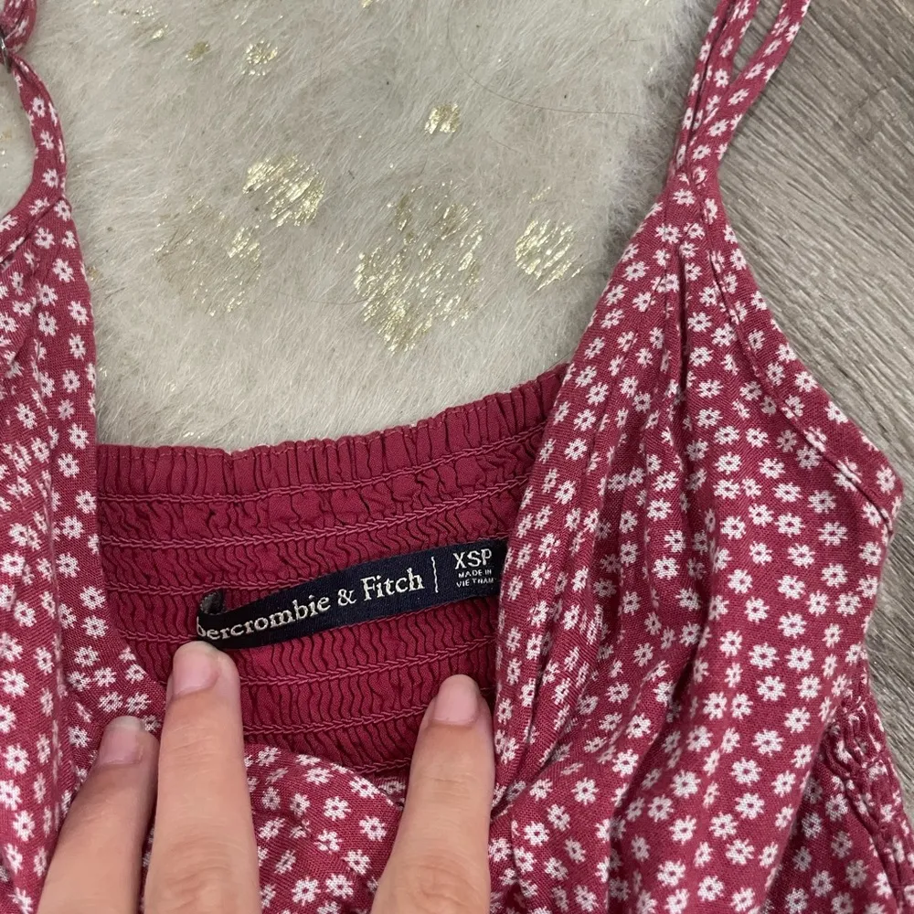Abercrombie & Fitch red floral wrap romper - Image 2