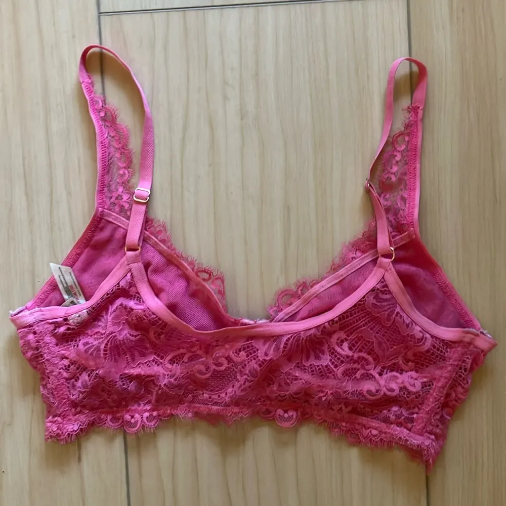 Free People Pink Lace Bralette Intimates Size Small - Image 3