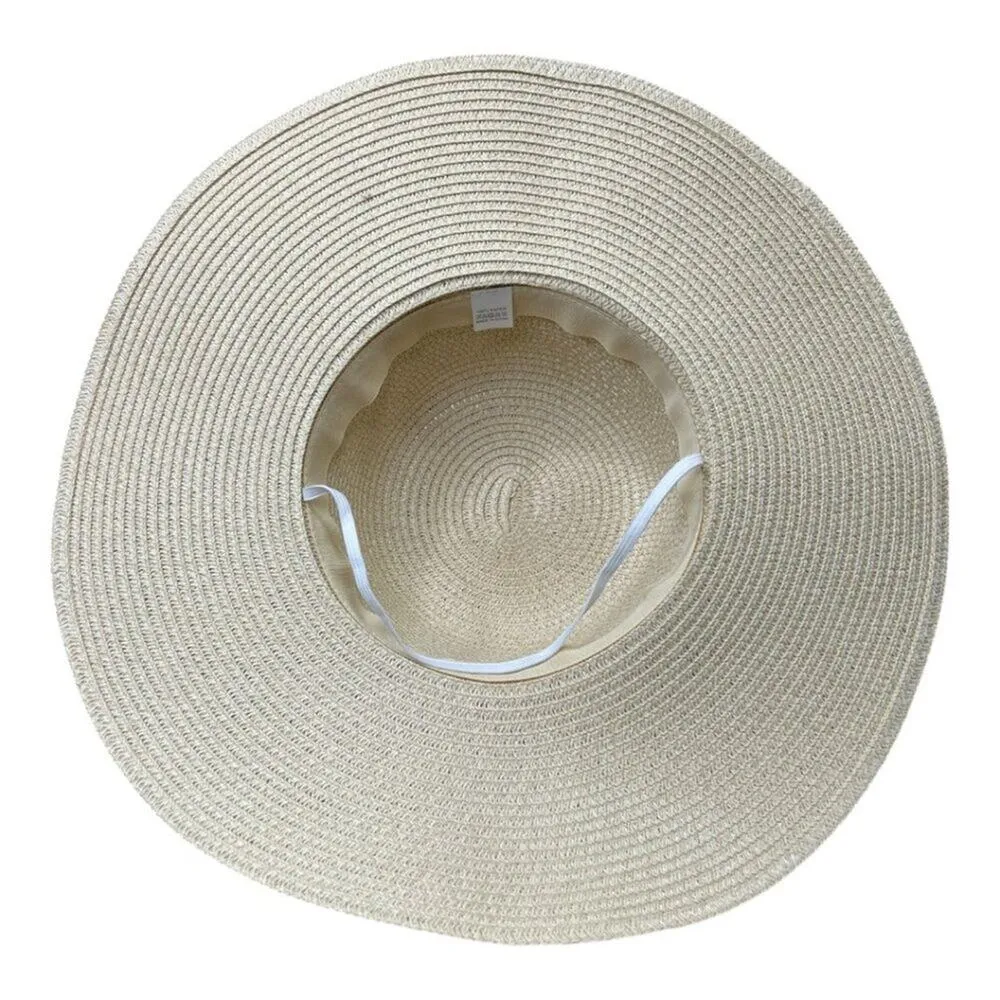 Elegant Flower Straw Hat w/Ribbons - Image 7