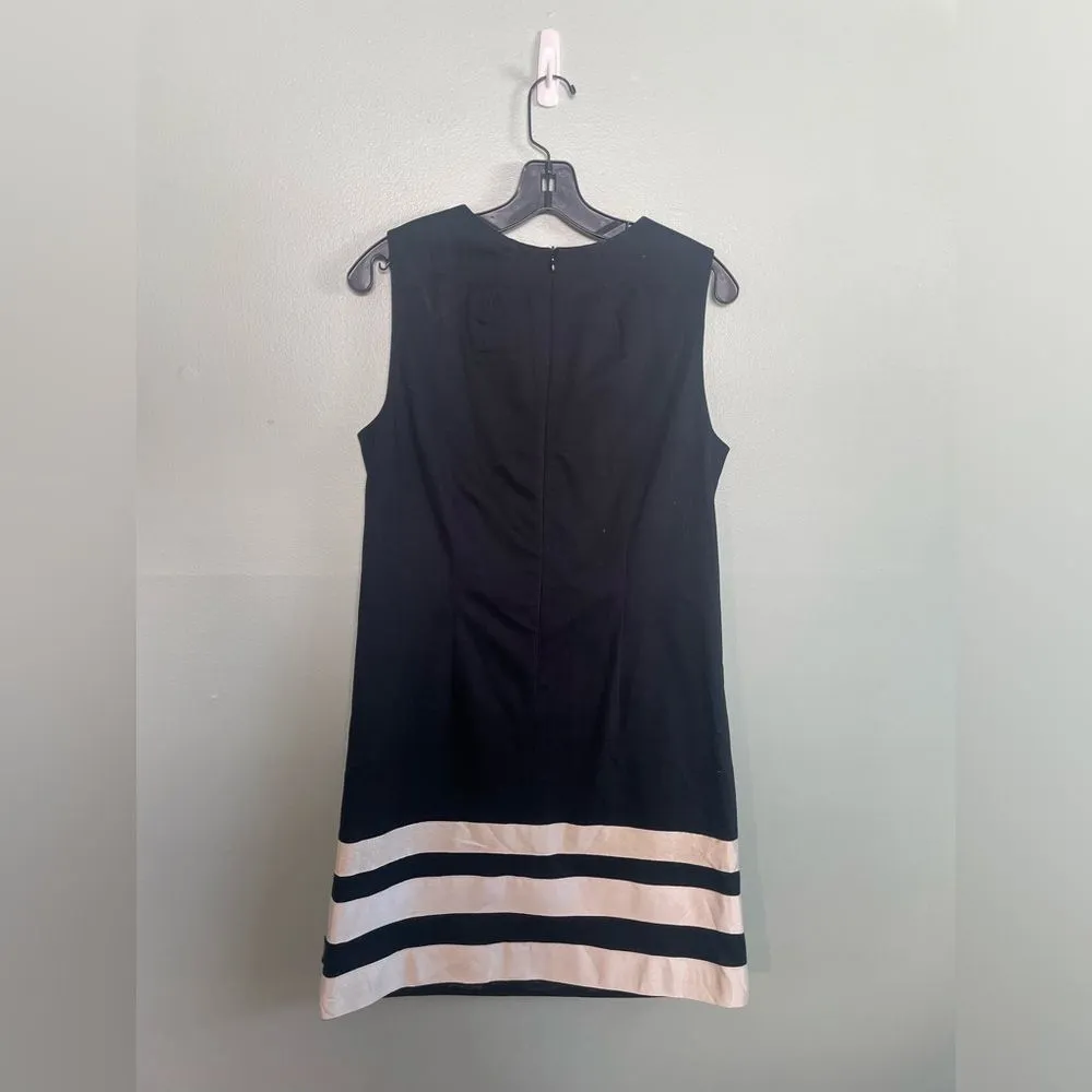 Saint James Mademoiselle Navy and White Stripe Parisian Shift Dress SZ 6 Blue - Image 7