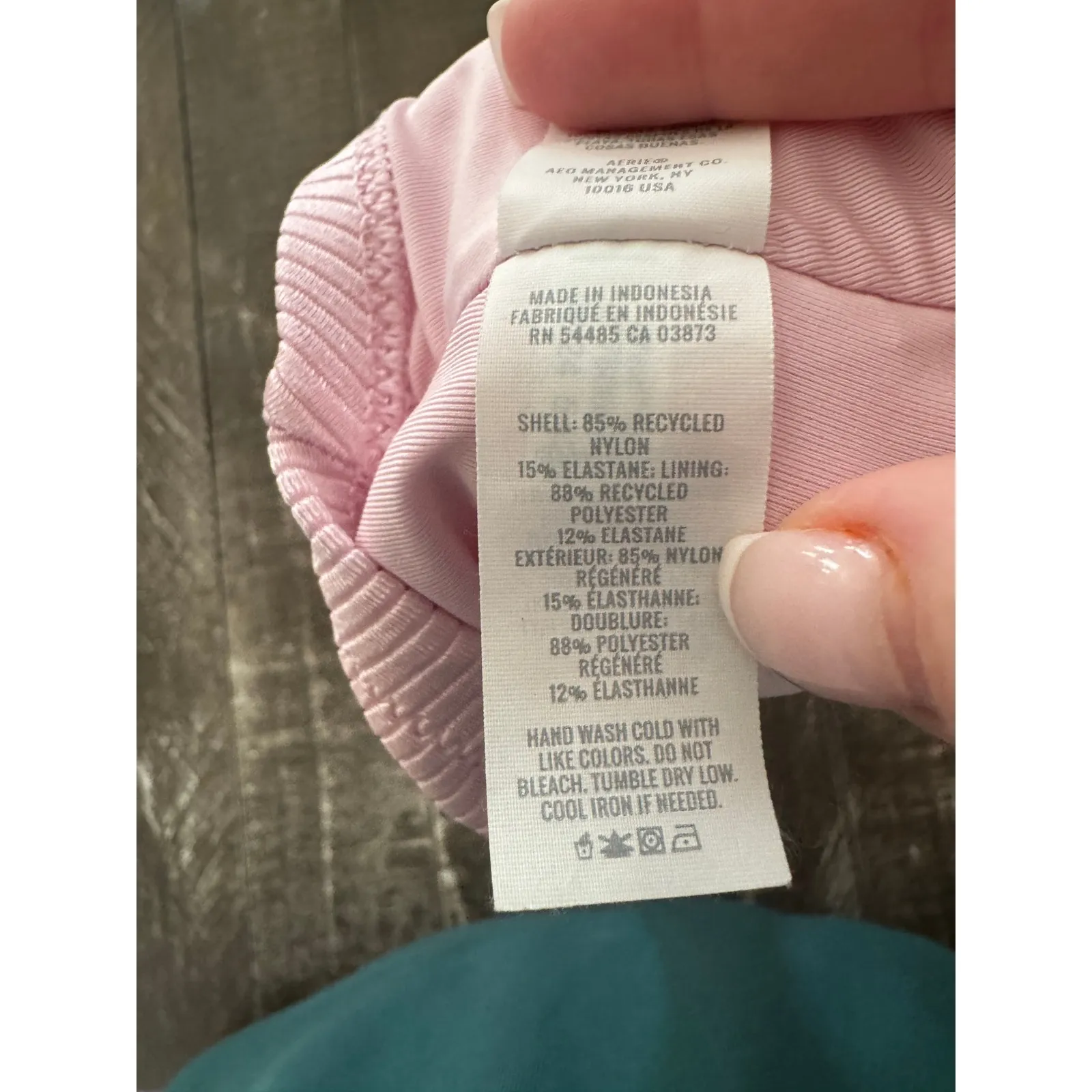 Aerie Beach Babe Shine Rib Voop Bikini Top Size XL Baby Pink - Image 4