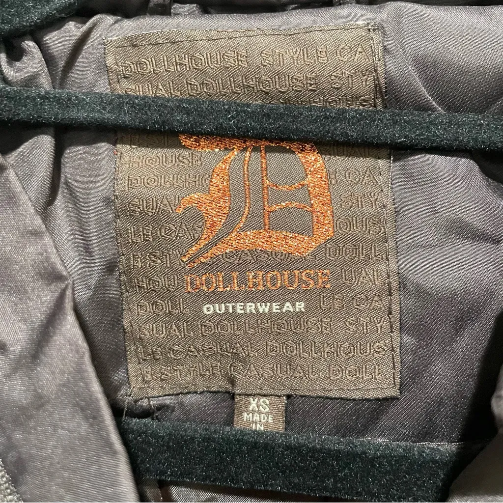 Dollhouse  Hooded Puffer Jacket Chocolate Brown Women’s Size Extra Small NWT - Image 8