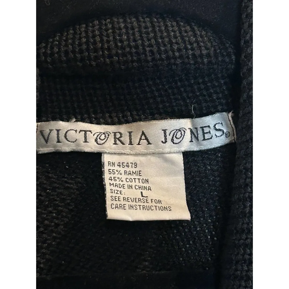 Vintage Victoria Jones Size Large Embellished Vest Silver Orange Southwestern - Image 3