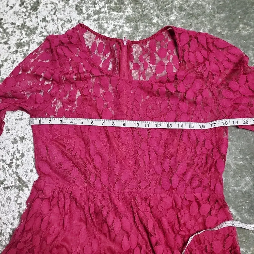 Torrid Scallop Lace Overlay Red Midi Dress - Image 7