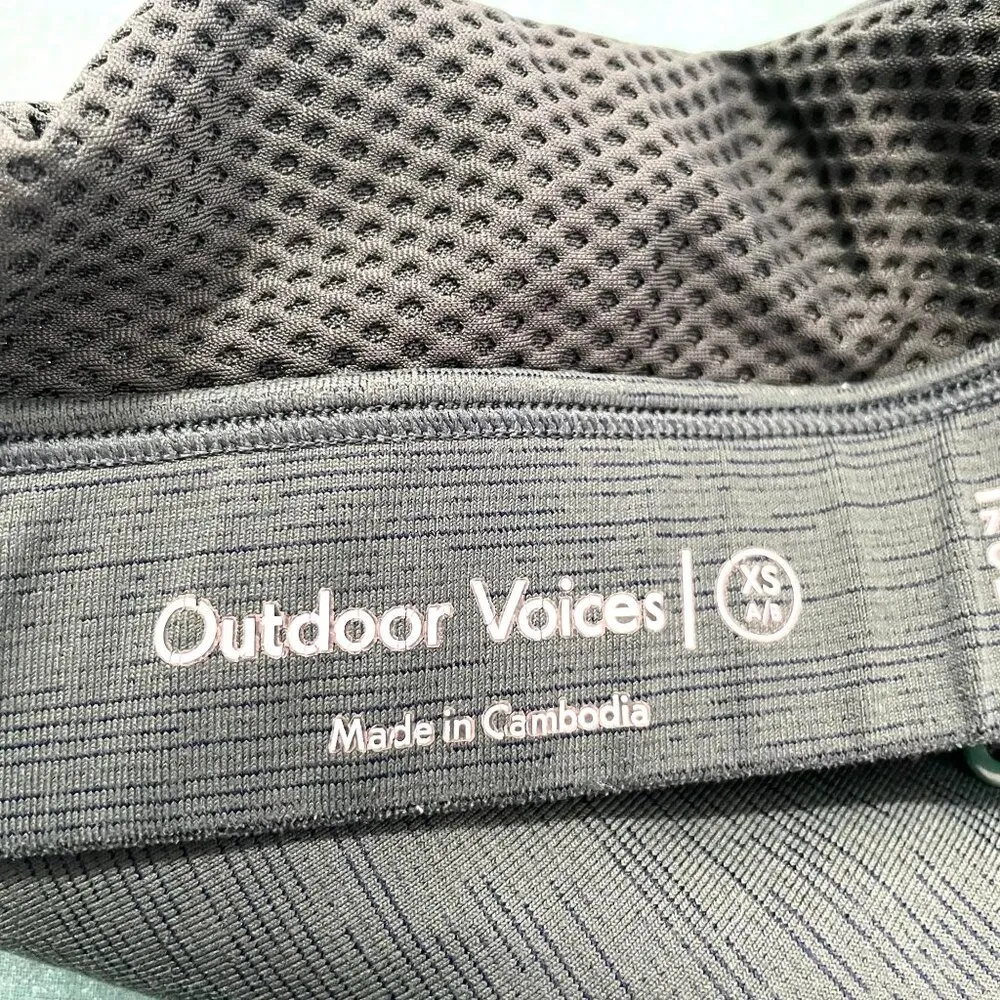 Outdoor Voices Size XS Sports Bra Green Front Closure Zipper - Image 3