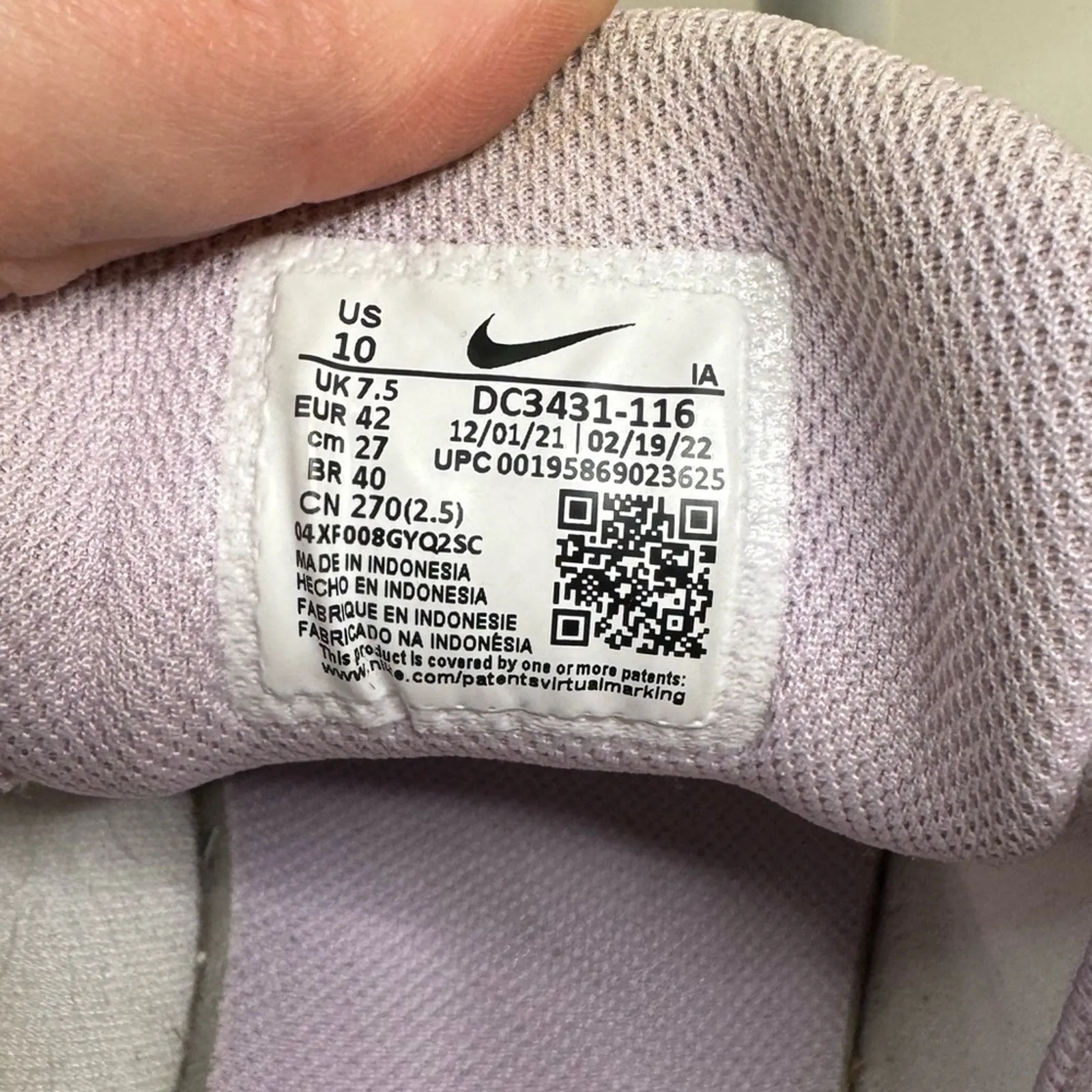 NikeCourt Vapor Lite Womens 10 Doll Amethyst Wave Running Sneakers DC3431-116 - Image 9