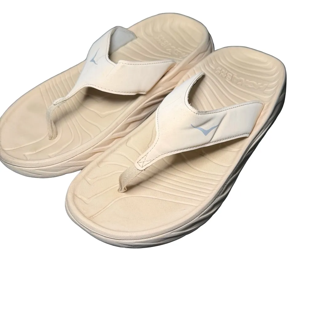 Hoka One One Ora Recovery Flip Flop - Women’s 11 Blush Pink (Vanilla/Lunar Rock) - Image 4