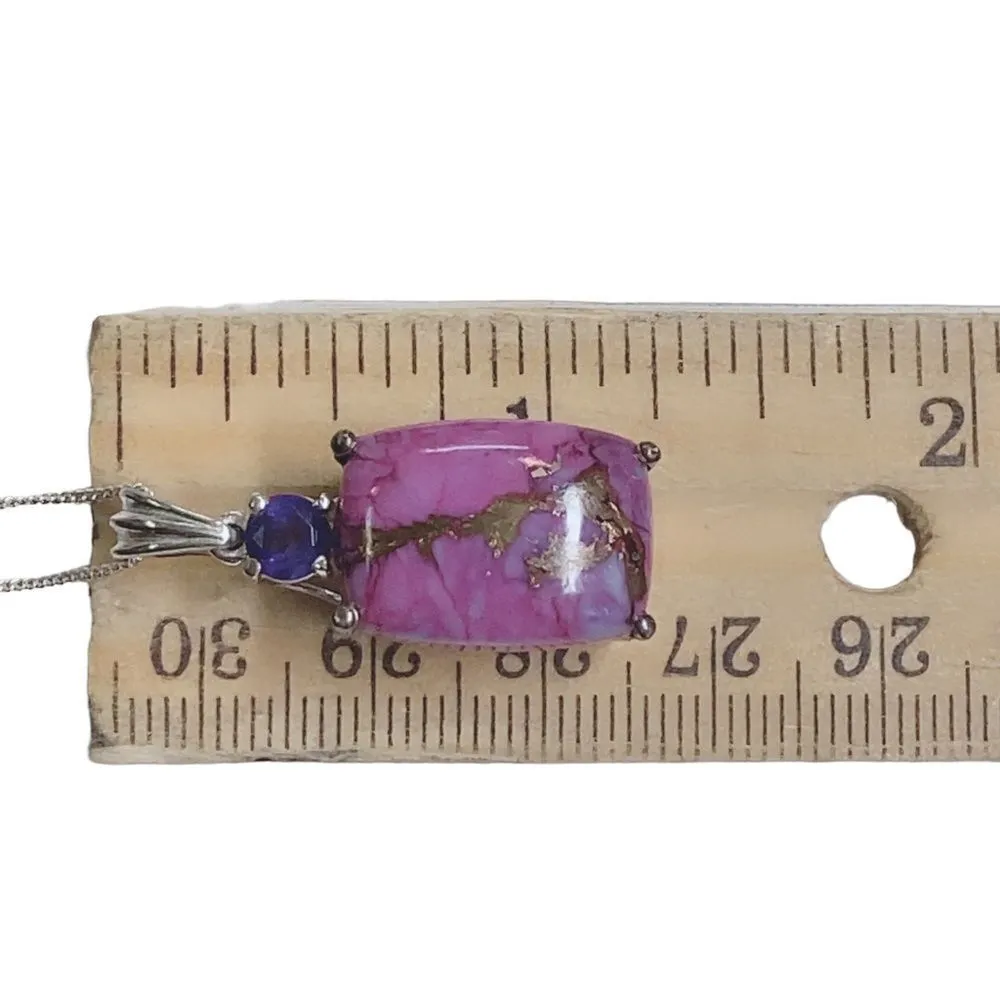 Mojave Turquoise Sterling Silver Frame and 925 Chain 20” - Image 11