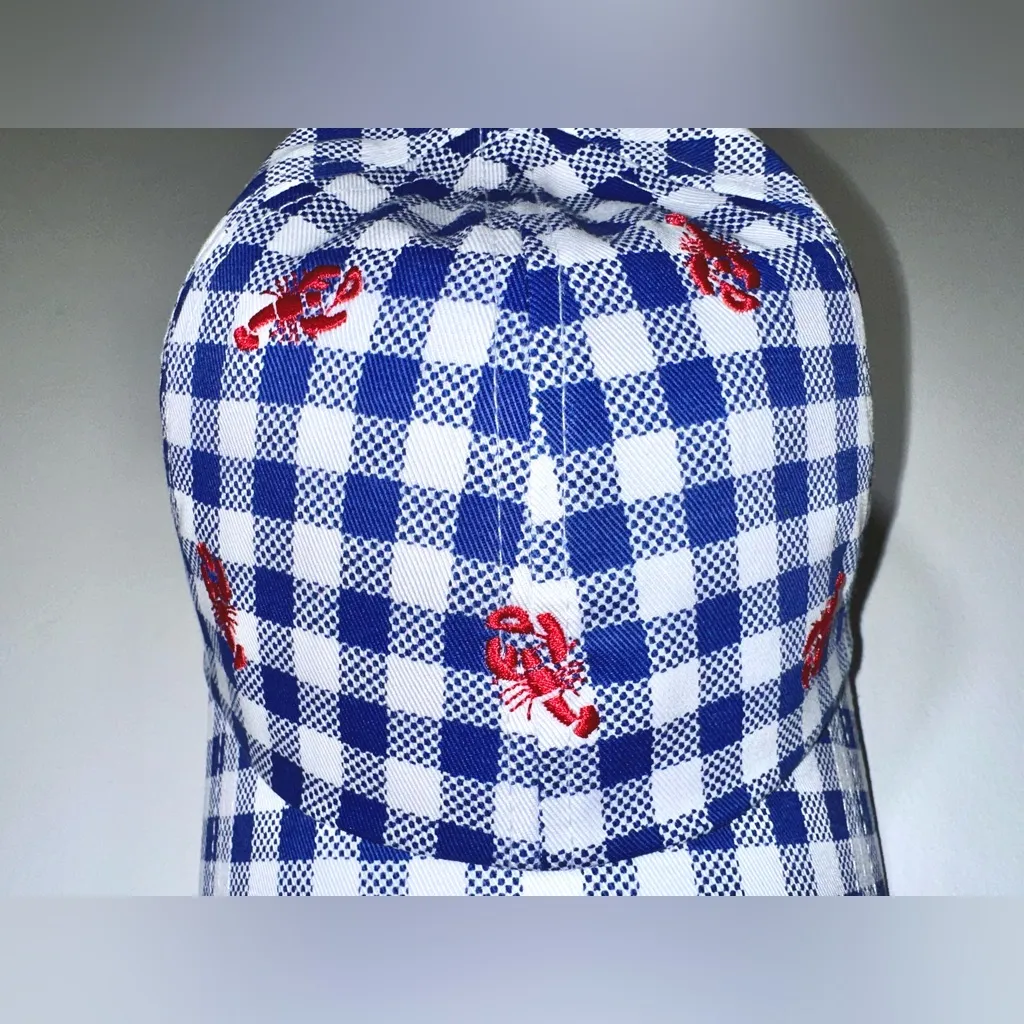 Universal Threads NWT UNIVERSAL THREAD Blue and White Gingham Patterned Lobster Hat - adjustable - Image 2