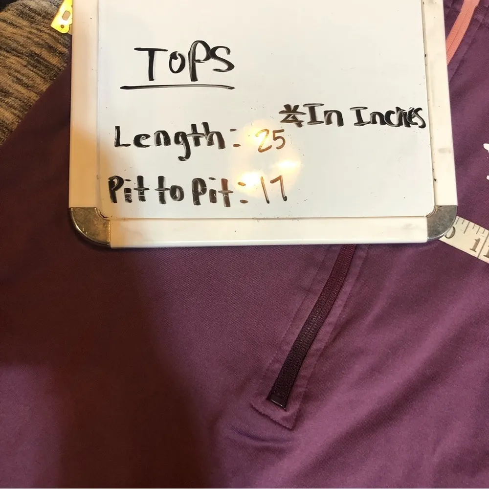 Victoria’s Secret PINK quarter zip sweatshirt ultimate size small purple workout - Image 6