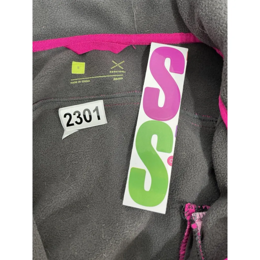 Womans Xersion Small Pink Full Zip Hooded Jacket - Image 3