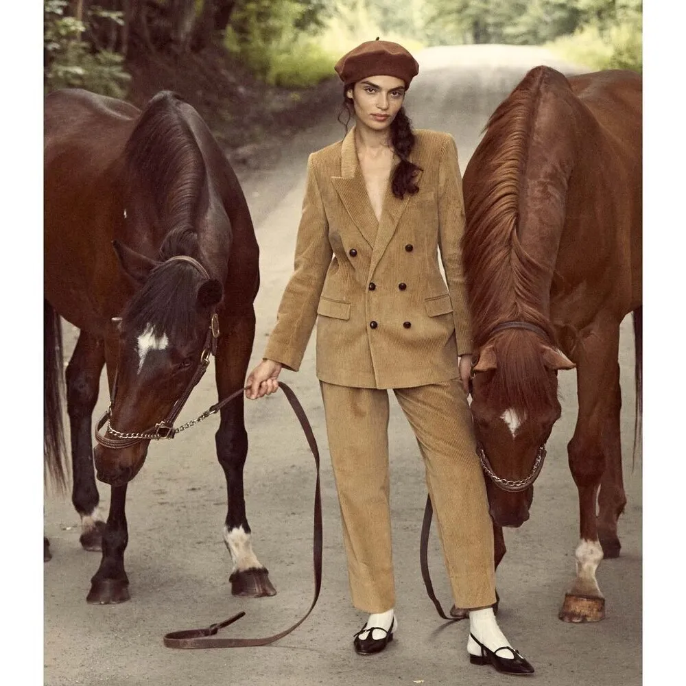 💕DOEN💕 Atherton Pant ~ High Waisted Corduroy Pants Chestnut Brown 12 NWT - Image 5