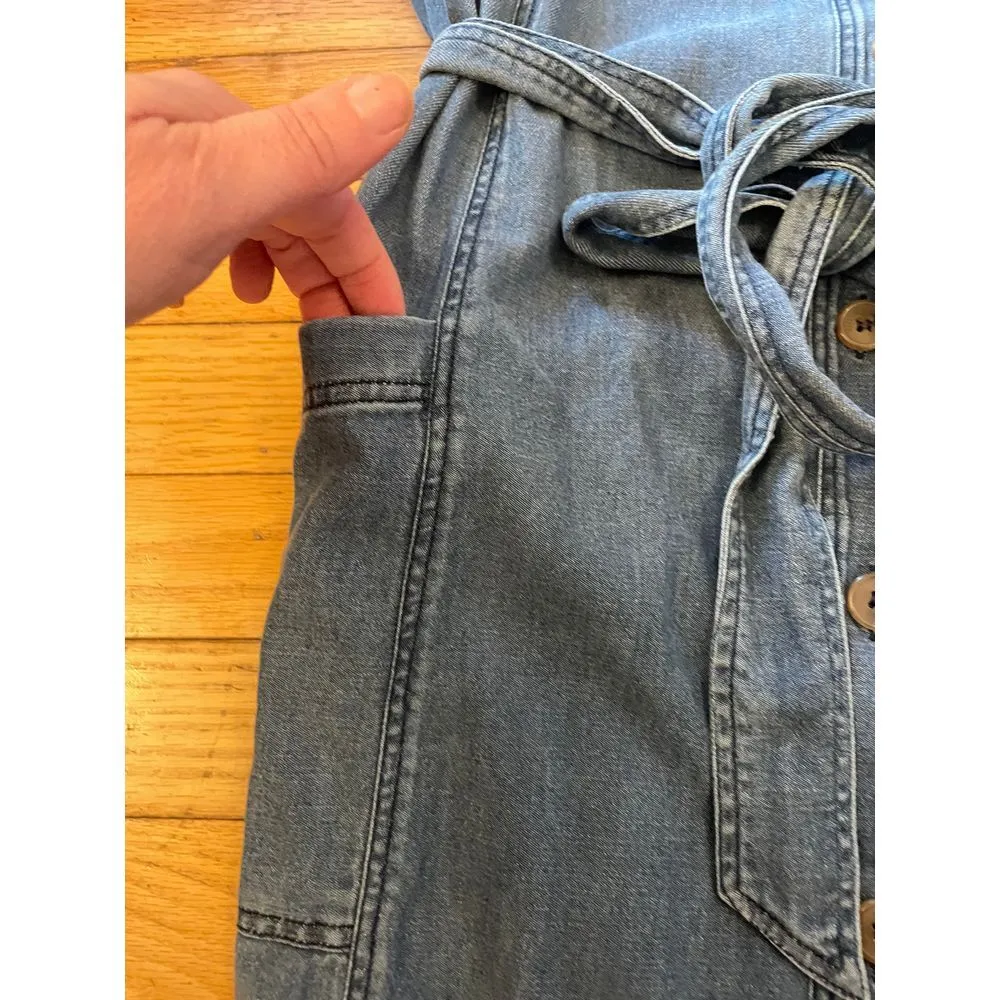 Soft Surroundings XL‎ soft button down jean dress collared - Image 5