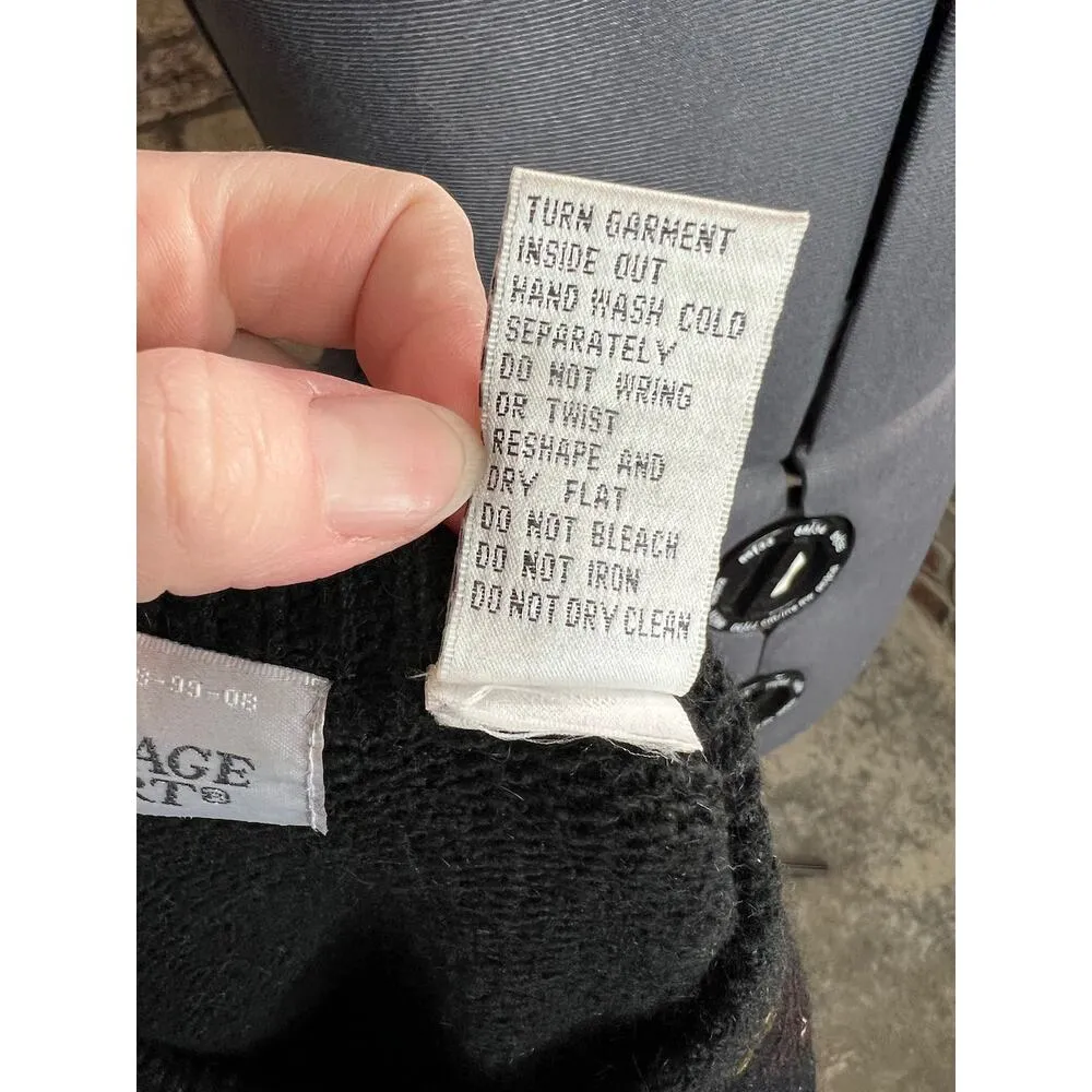 sweater Vintage 1980s sequin diamonds silk ugly christmas red green purple gold Size L - Image 9