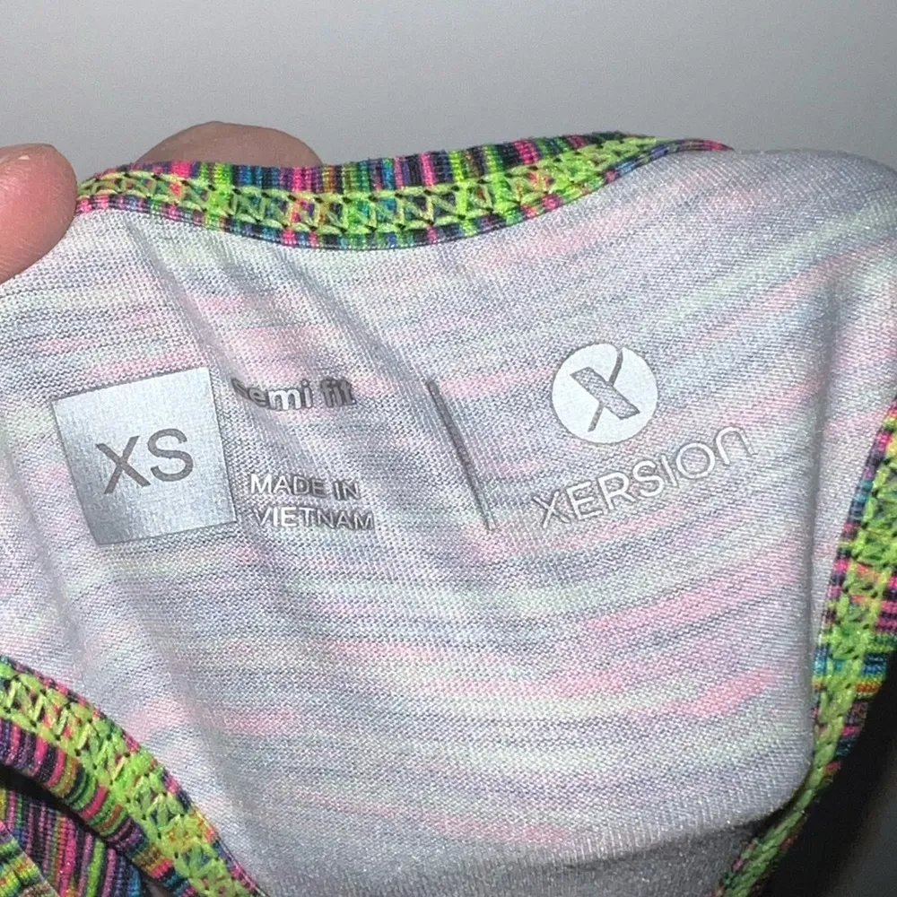 Xersion Womens Tank Top Shirt colorful 
Size XS Fitted Racer Back Tank - Image 3