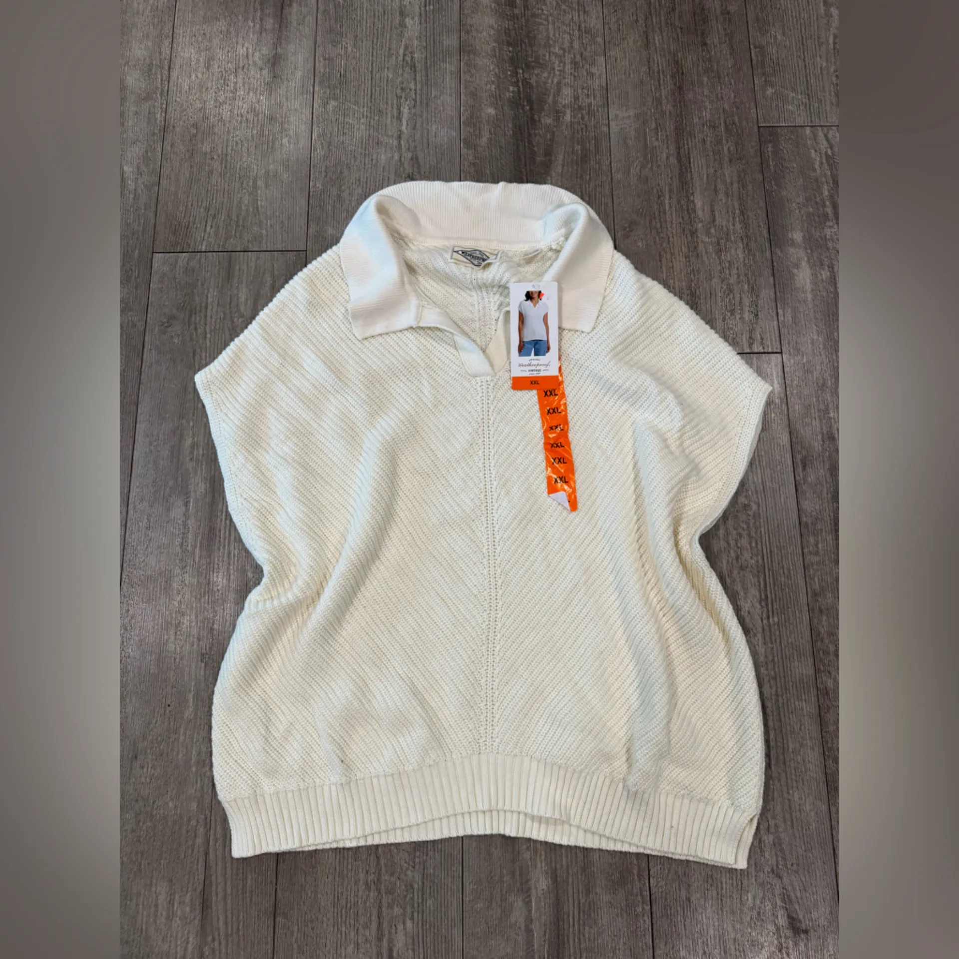 Weatherproof Vintage Cream Knit sleeves Sweater XXL - Image 4