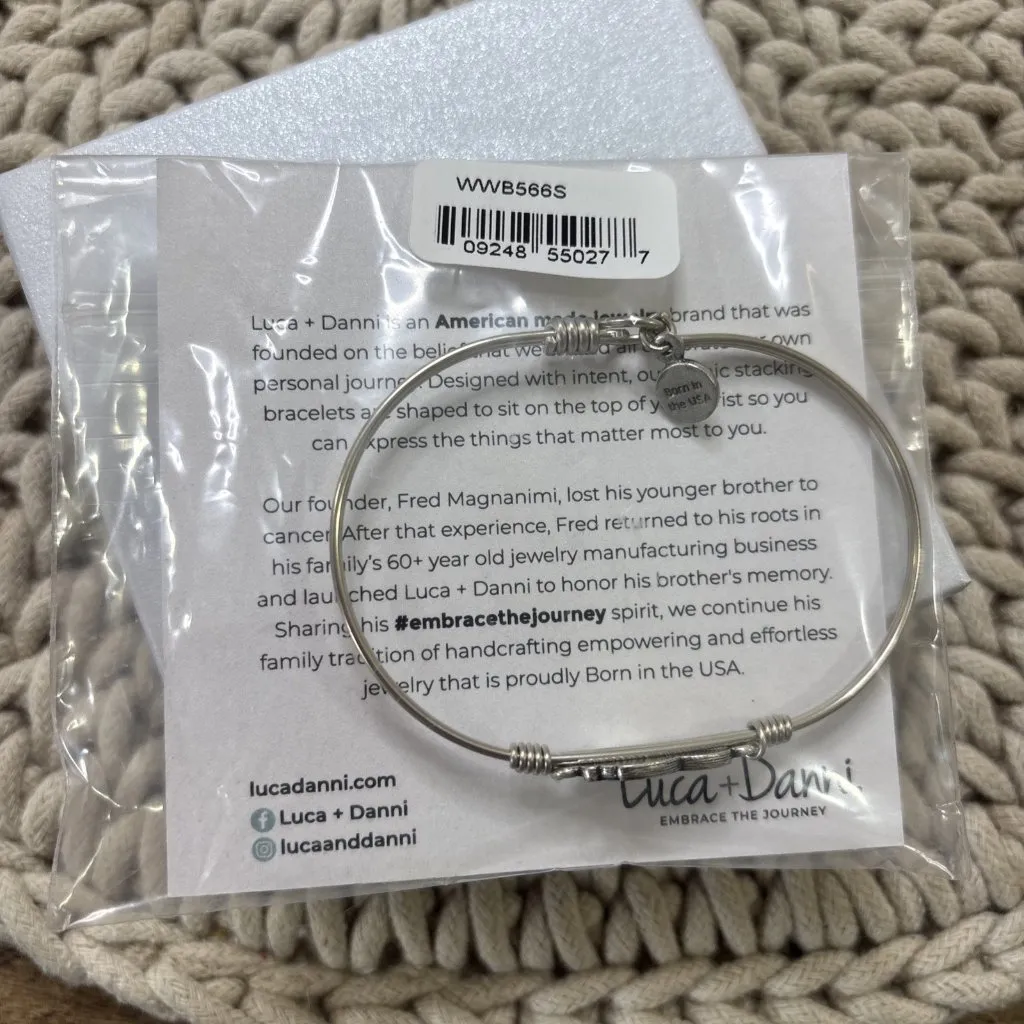 Luca + Danni Penguin Bangle Bracelet Silver Tone NEW w BOX - Image 3