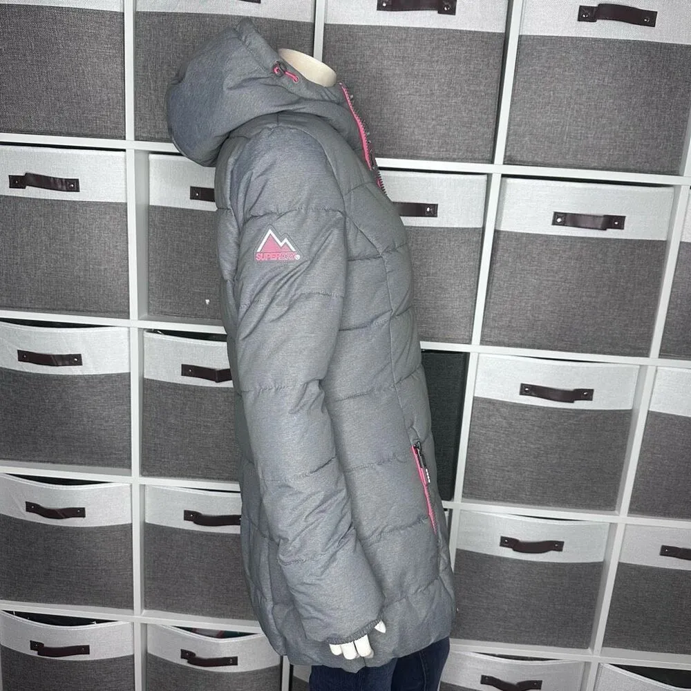 Superdry  Tall Sports Puffer Jacket Grey Size 6 - Image 15
