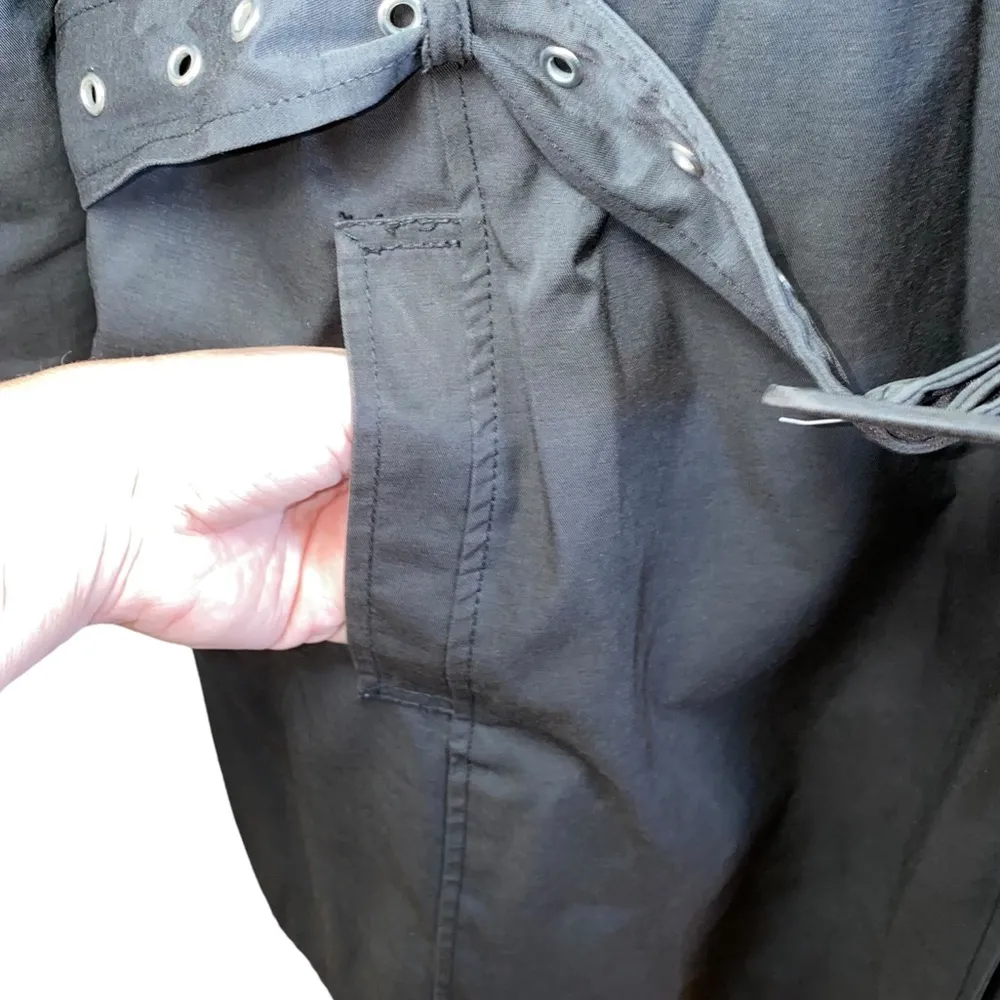 Kenneth Cole Reaction Black Button Down Trench Coat - Image 4