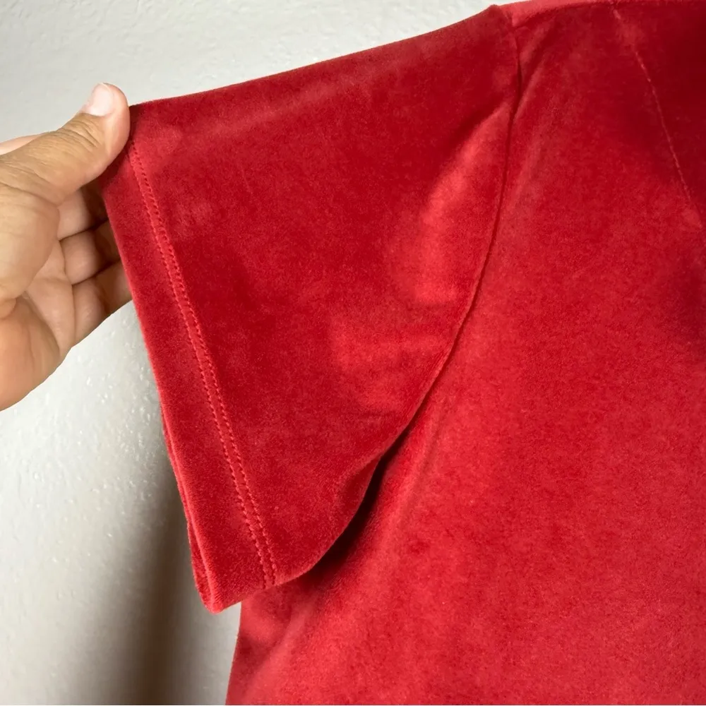 Tart intimates Red Velvet Button-Up Top set pajama SZ:M - Image 3