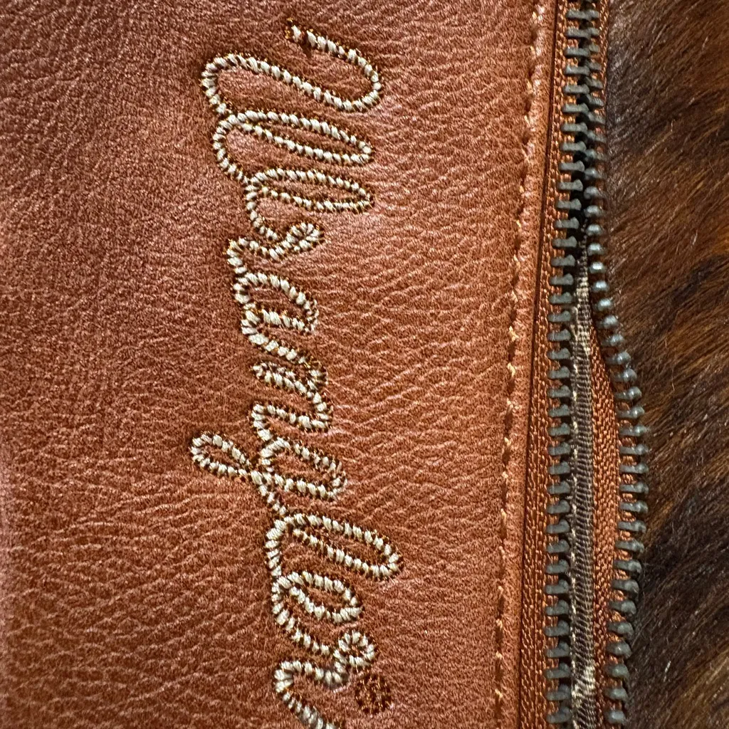 Wrangler Brown Leather Crossbody Bag with Adjustable Strap - Image 6