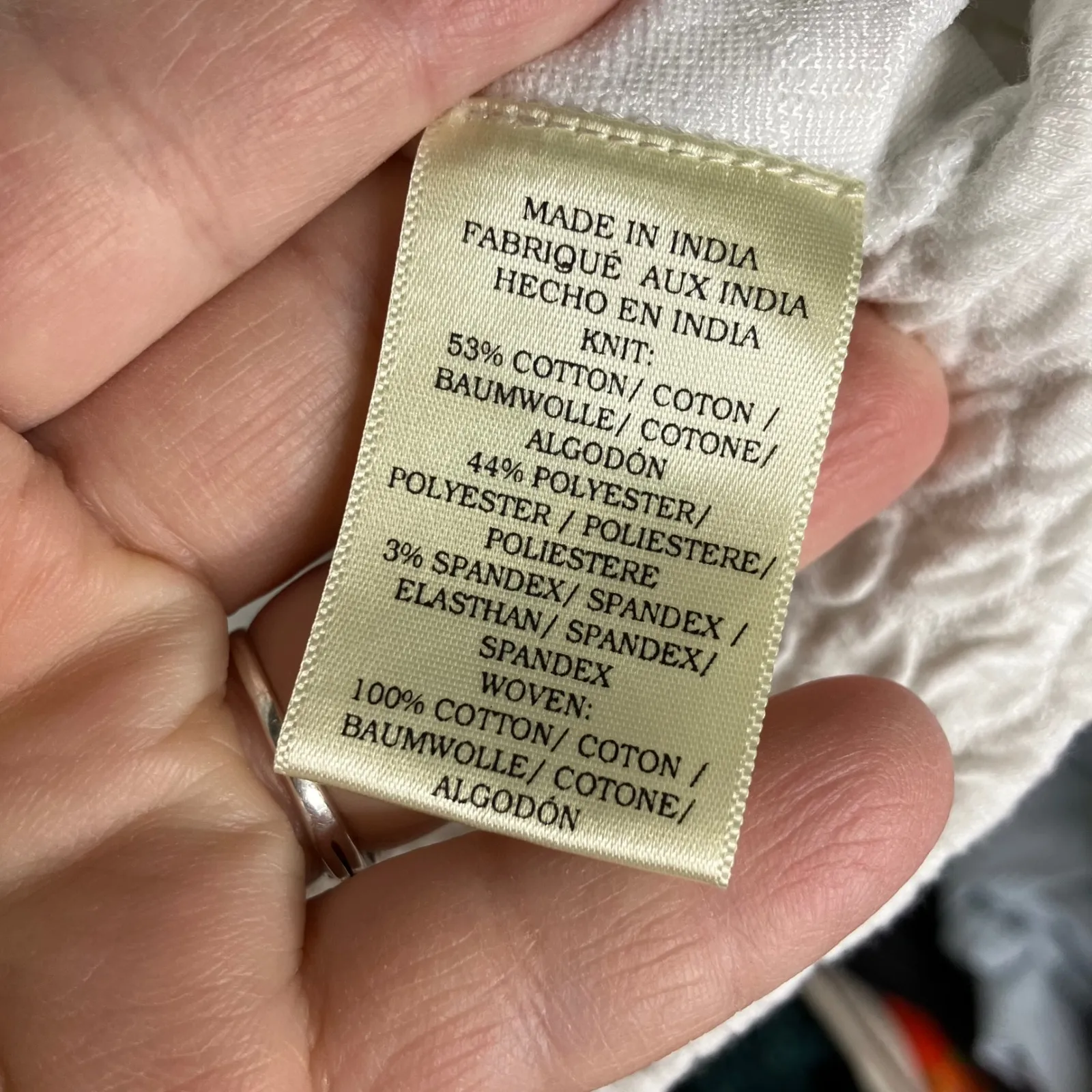 Anthropologie Porridge white texture long sleeve sweatshirt blouse women medium - Image 8