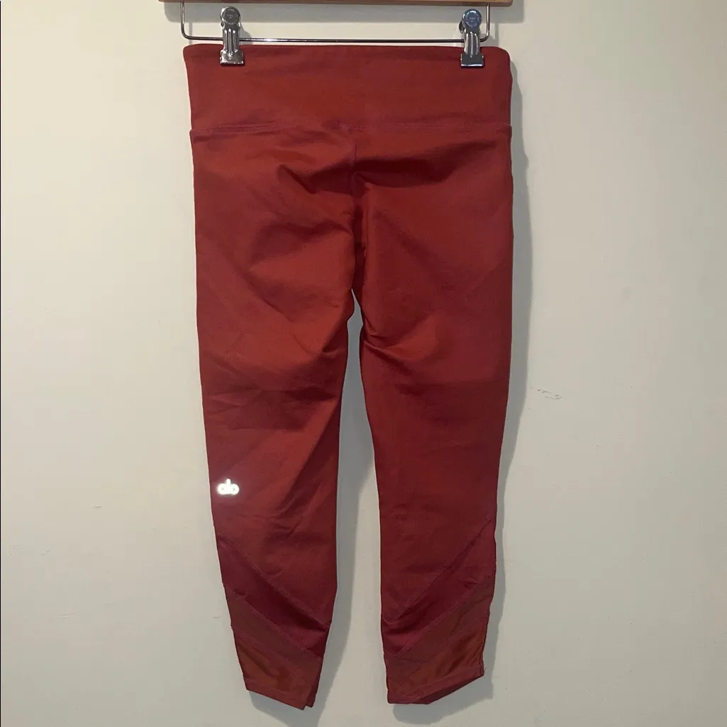 Womens ALO Yoga Capris Cropped Leggings Orange - Image 3