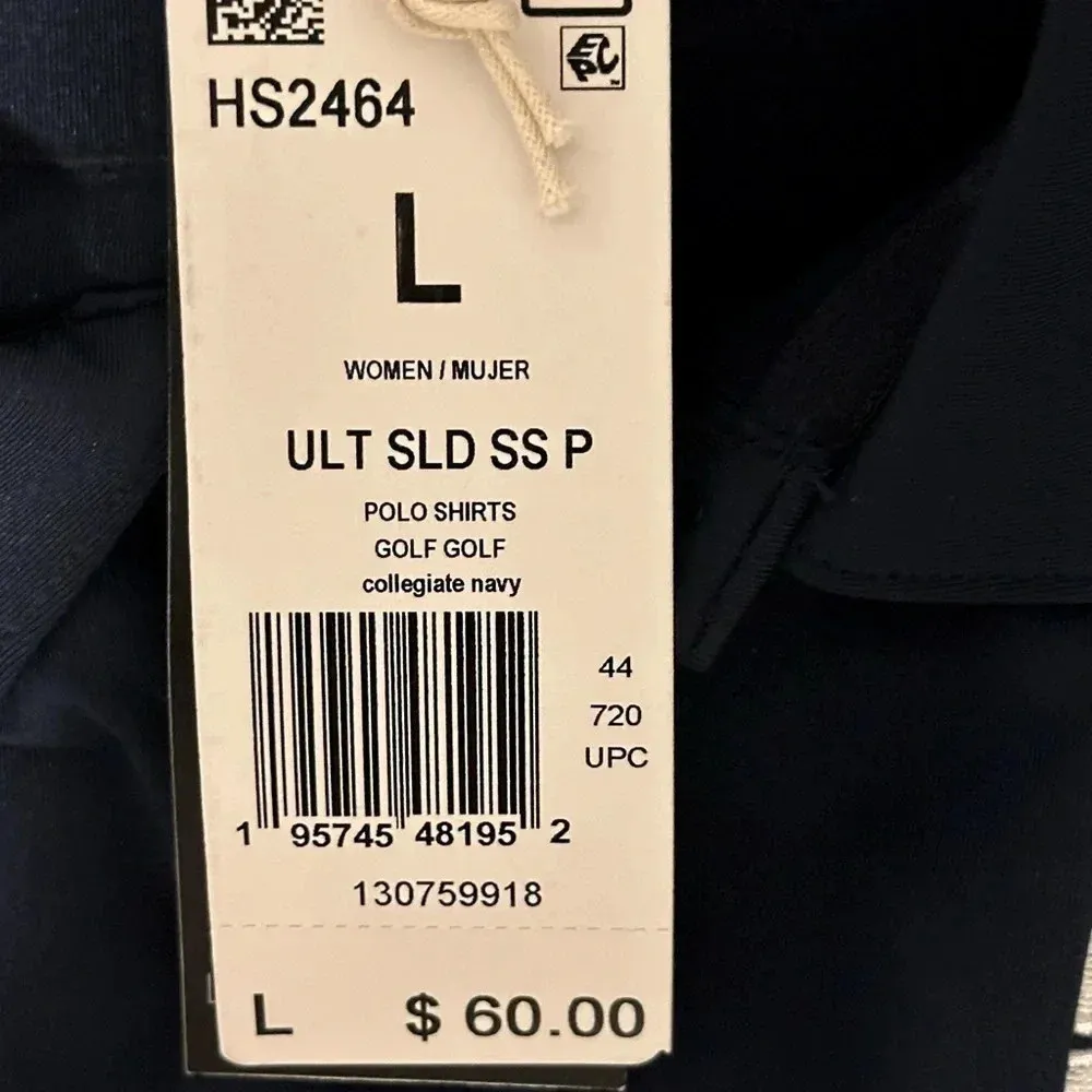 Women’s Adidas Ultimate365 Solid Polo Shirt Size L NWT - Image 5