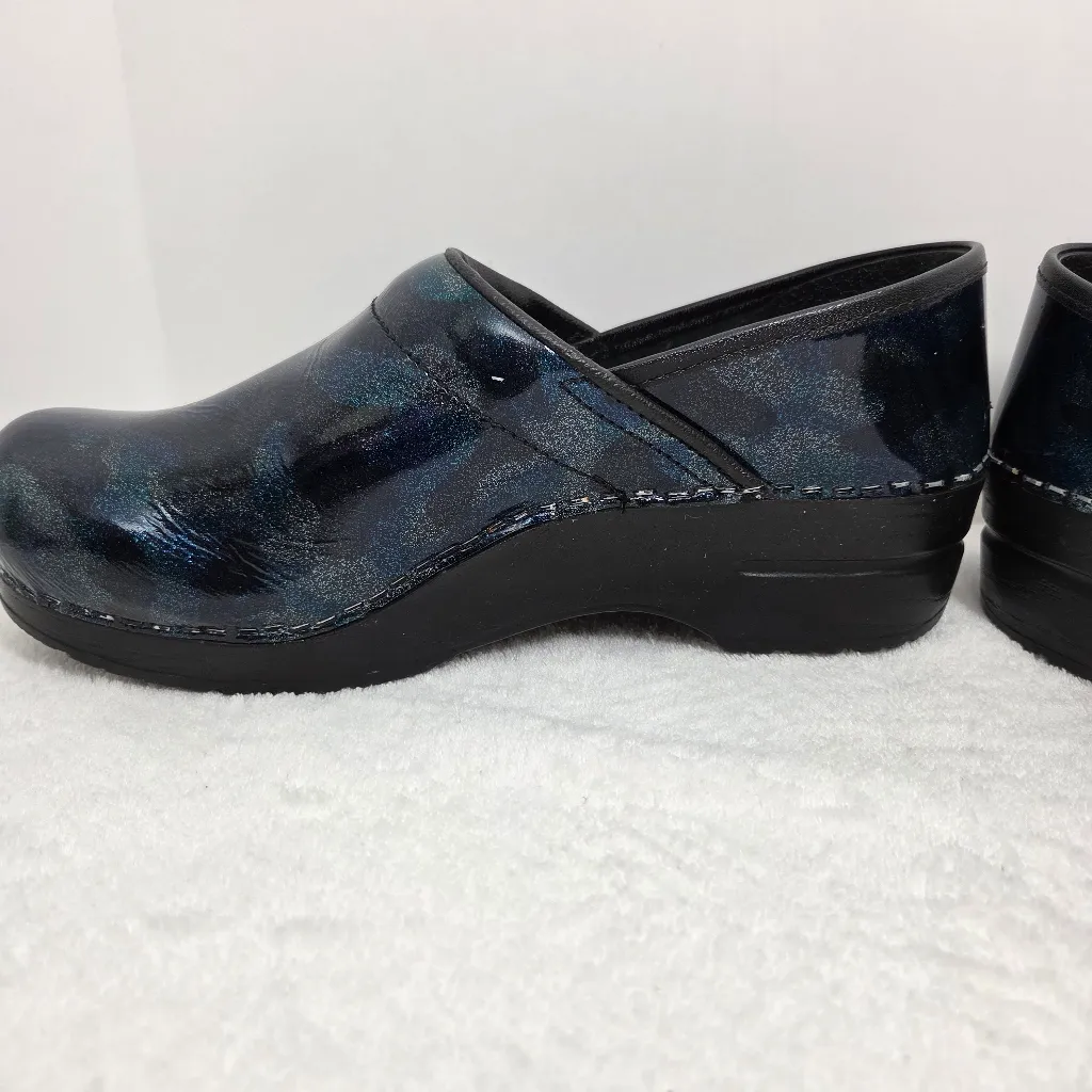 Sanita Aurora‎ Professional Danish Clogs Shoes Black Blue Nurse Size EU 39 US 8 - Image 7