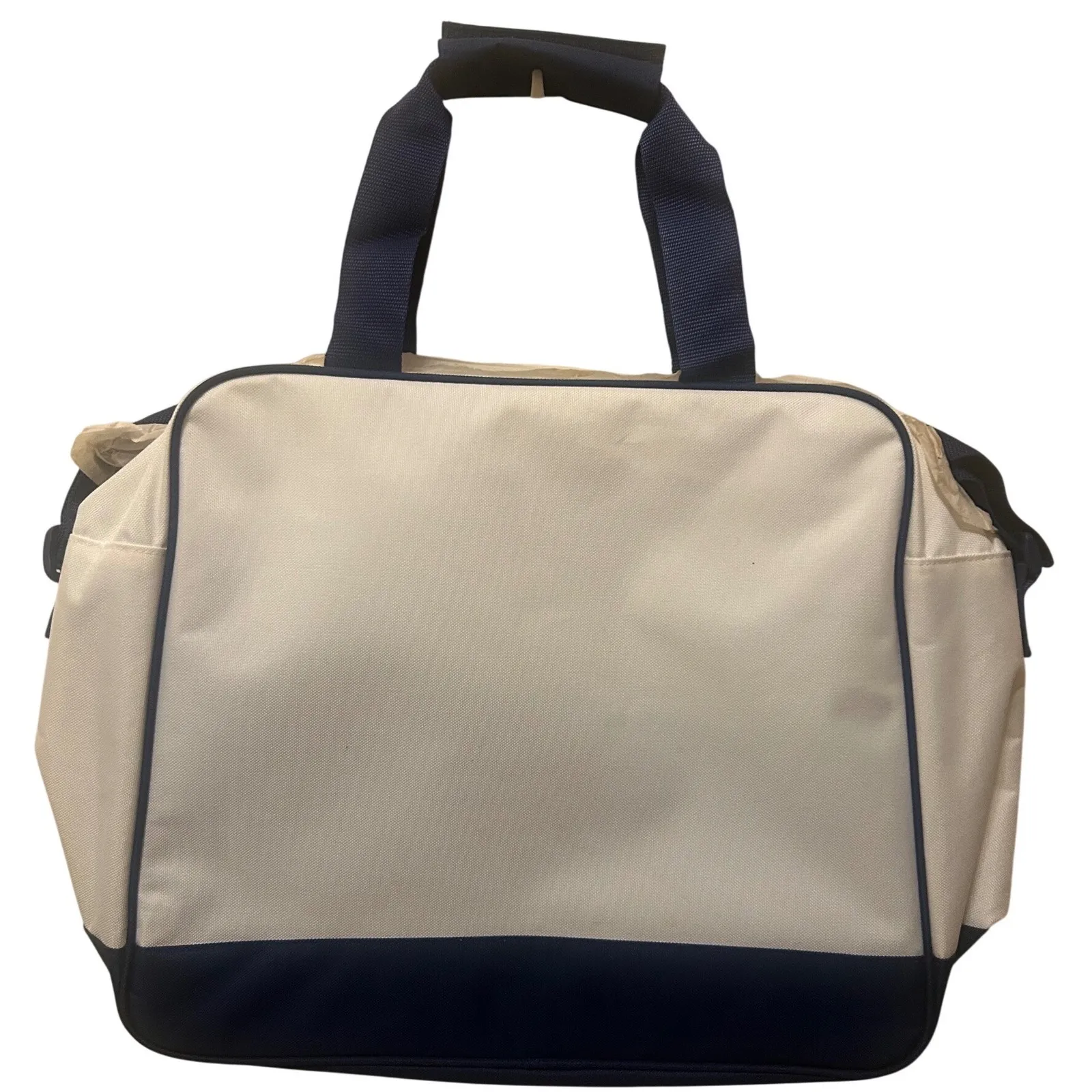 Ralph Lauren Polo Player Diaper Bag Tote White Navy Red Striped Logo - Image 5