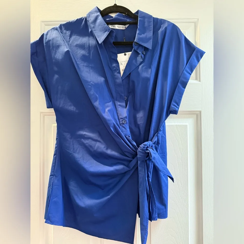 NWT ZW COLLECTION KNOTTED POPLIN SHIRT Size XL - Image 11