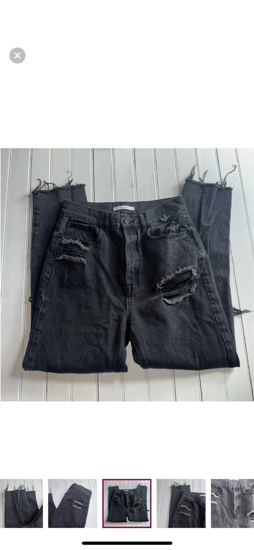 PacSun Ultra High Rise Slim Jeans Black Size 27 - Image 4